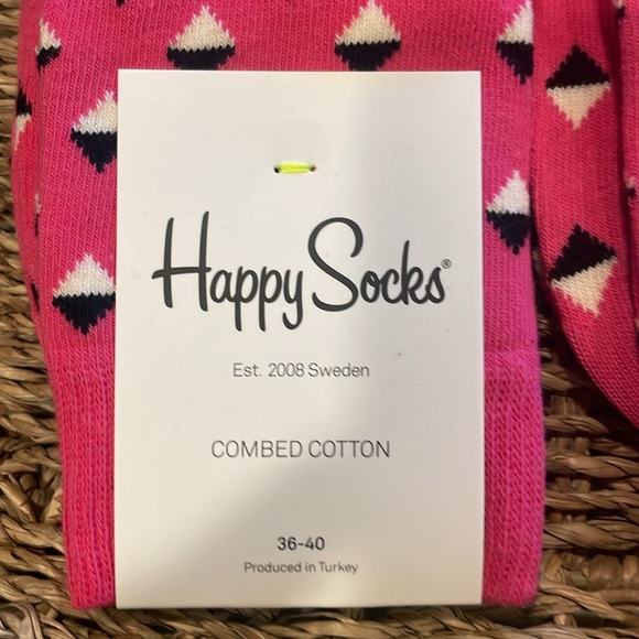 HAPPY SOCKS MINI DIAMOND GEOMETRIC PATTERN - PACK OF 3 - Picture 3 of 5